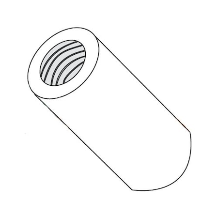 Round Standoffs, #4-40 Thrd Sz, 5/8 In Bd L, Nylon Plain, 1/4 In OD